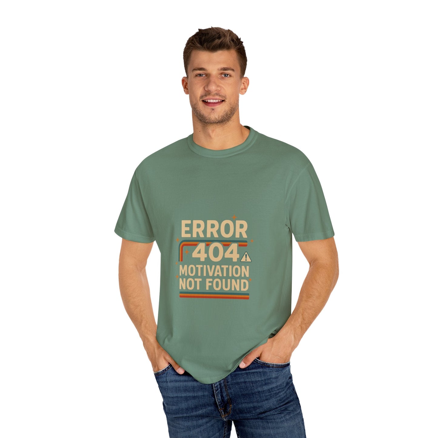 Unisex Garment-Dyed T-shirt – Snazzy Error 404 Edition Printify