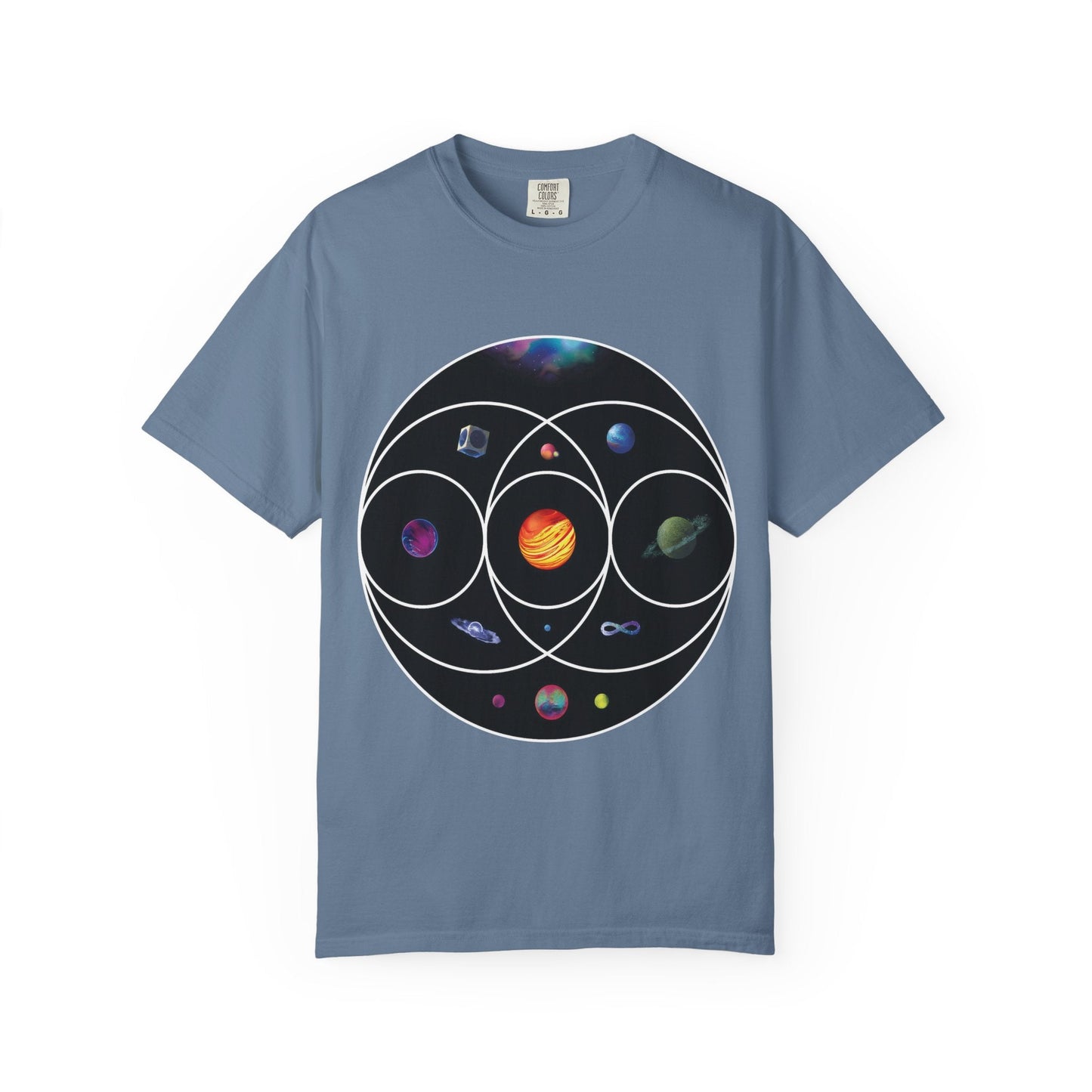 Unisex Garment-Dyed T-Shirt Inspired by Coldplay’s Illustration Concept Printify