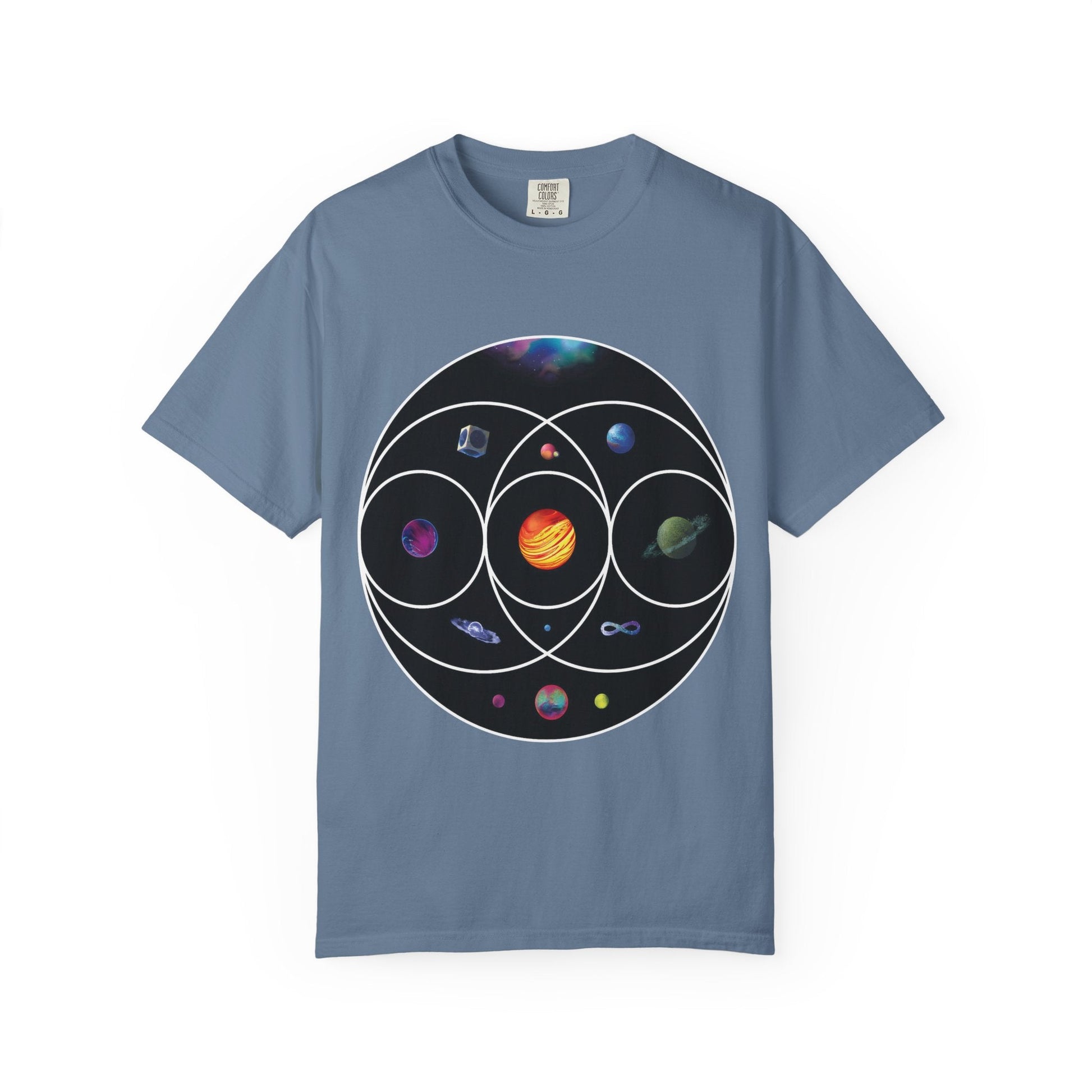 Unisex Garment-Dyed T-Shirt Inspired by Coldplay’s Illustration Concept Printify