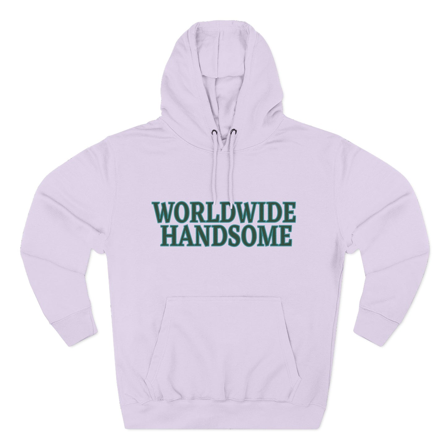 Global Handsome Typography Three-Panel Fleece Hoodie - snazzymerch
