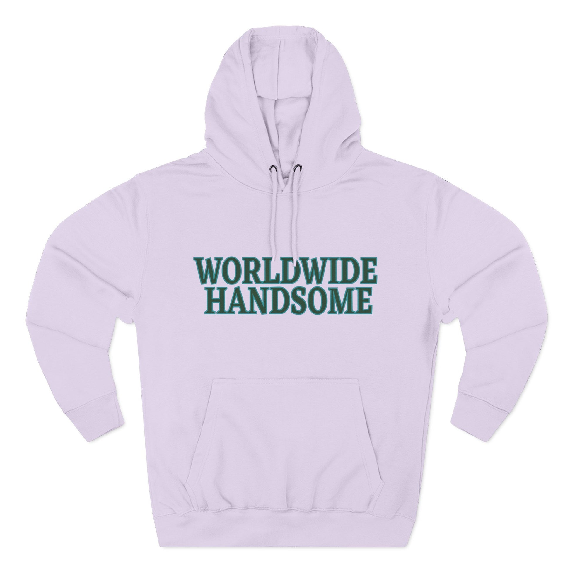 Global Handsome Typography Three-Panel Fleece Hoodie - snazzymerch