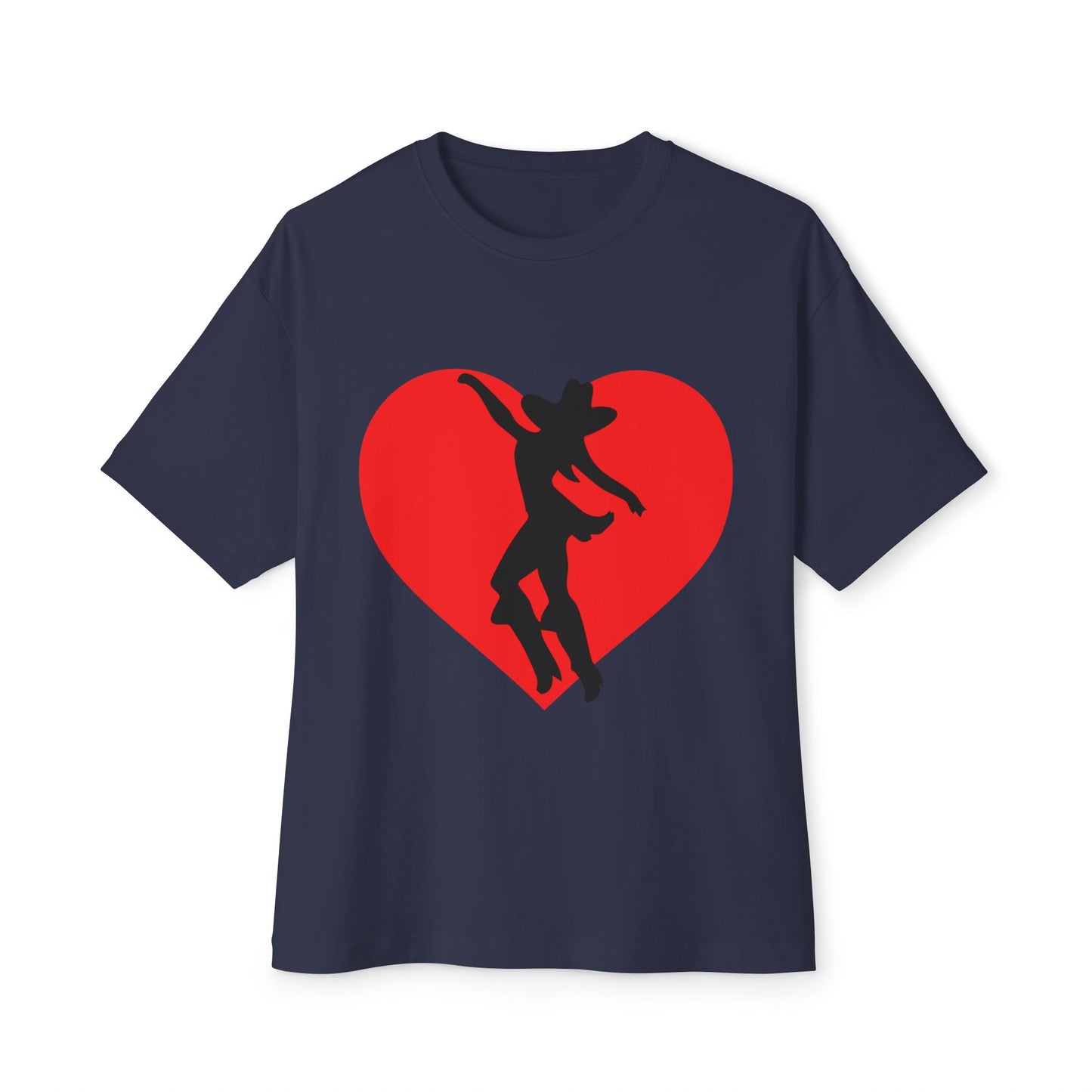 Heart & Cowgirl Unisex Oversized Boxy Tee - snazzymerch