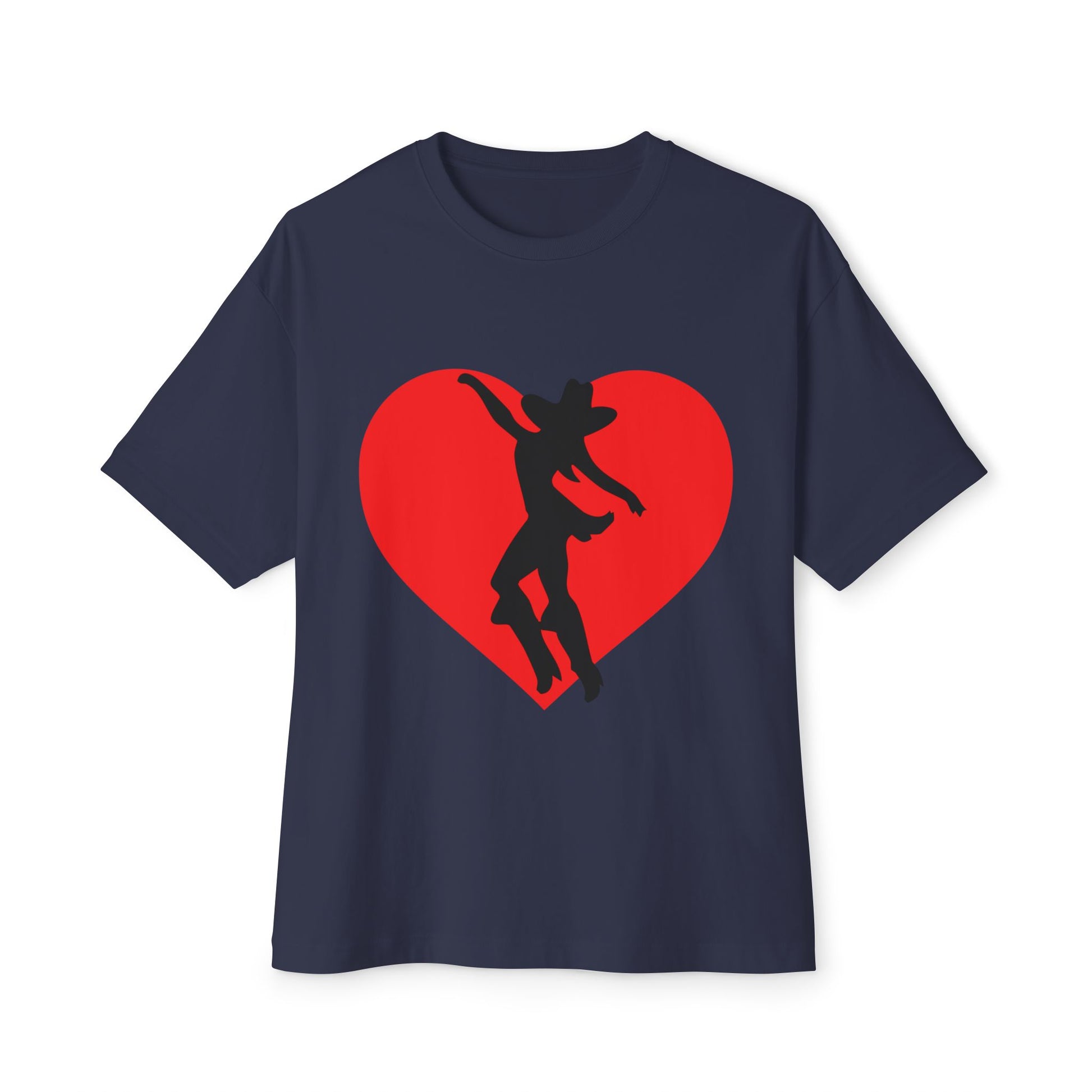 Heart & Cowgirl Unisex Oversized Boxy Tee - snazzymerch