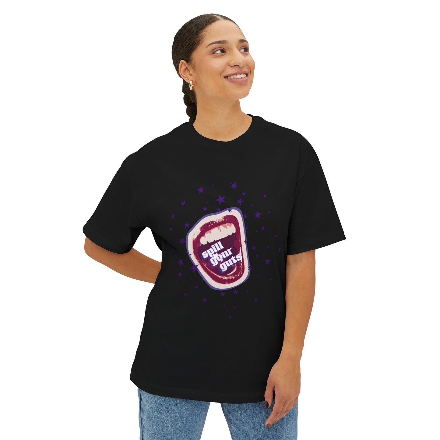 Spill Your Guts Scream-Oversized Tee Printify
