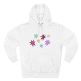 Rainbow Spark Burst Three-Panel Fleece Hoodie - snazzymerch