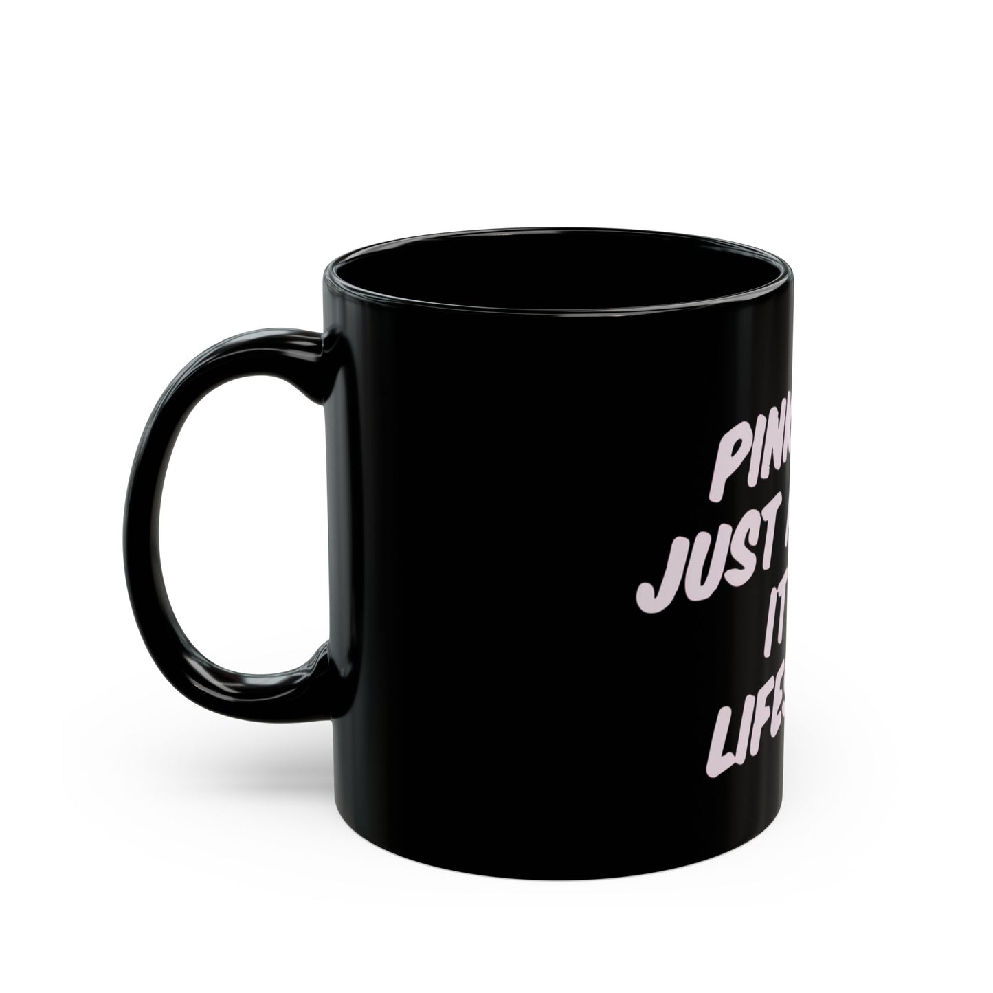 Lifestyle in Pink Black Mug (11oz, 15oz) - snazzymerch