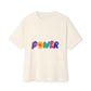 Retro Flower Power Color Pop Unisex Oversized Boxy Tee - snazzymerch