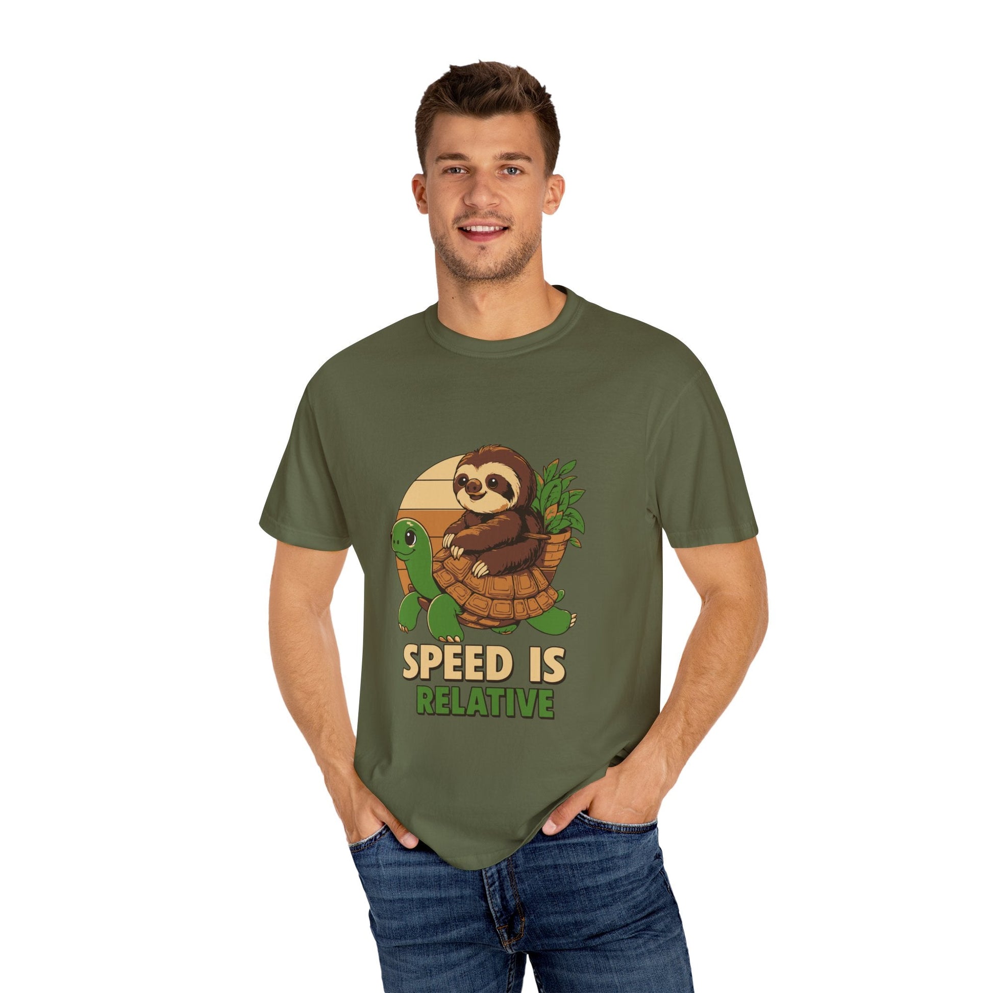 Dyed T-shirt – Snazzy Speed Edition Printify