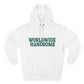 Global Handsome Typography Three-Panel Fleece Hoodie - snazzymerch
