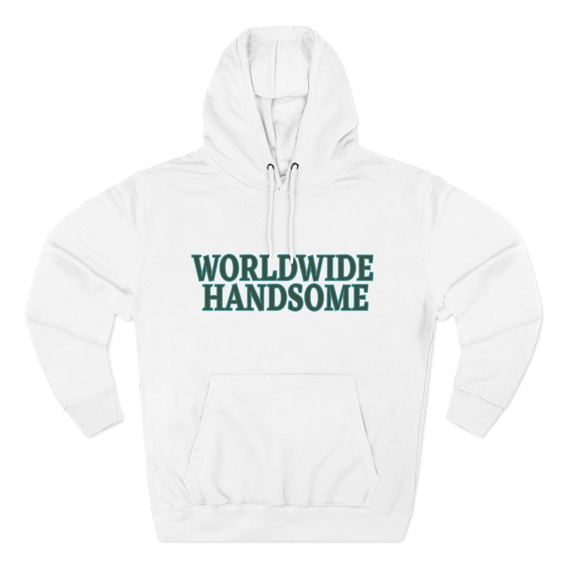 Global Handsome Typography Three-Panel Fleece Hoodie - snazzymerch