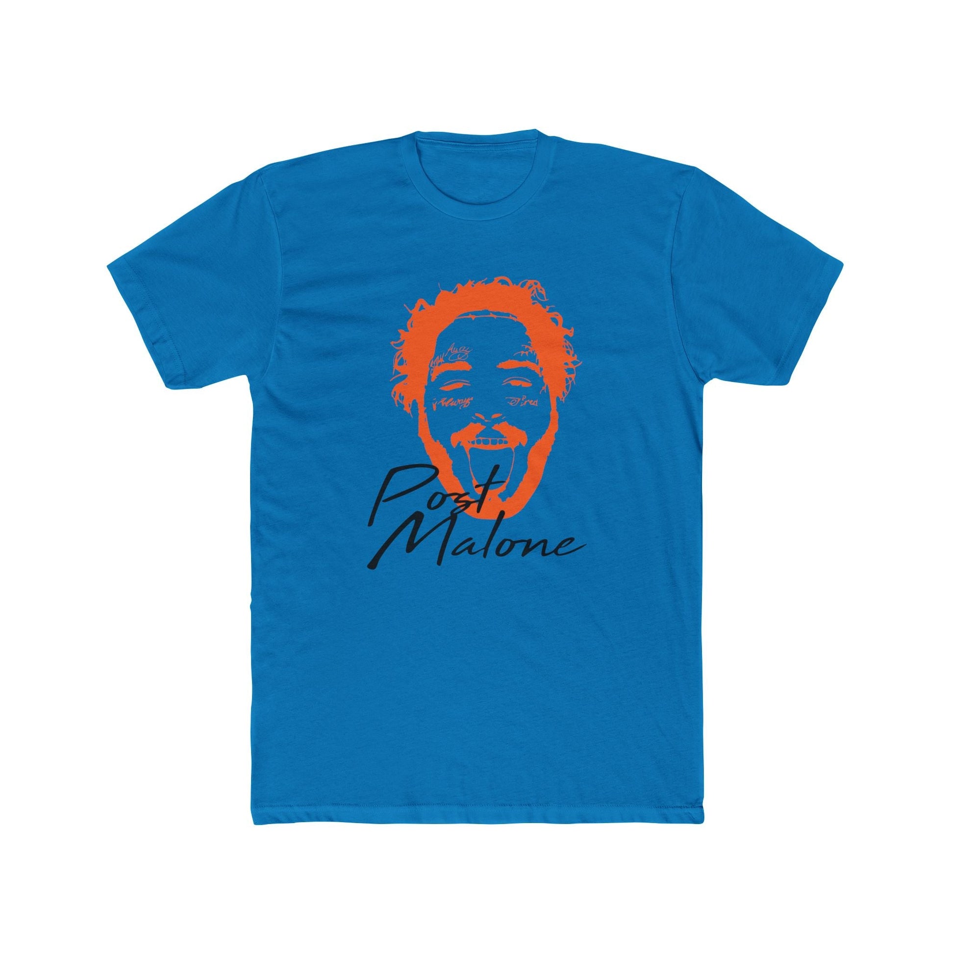 Unisex Cotton Tee – Post Malone Name Design with Picture Printify