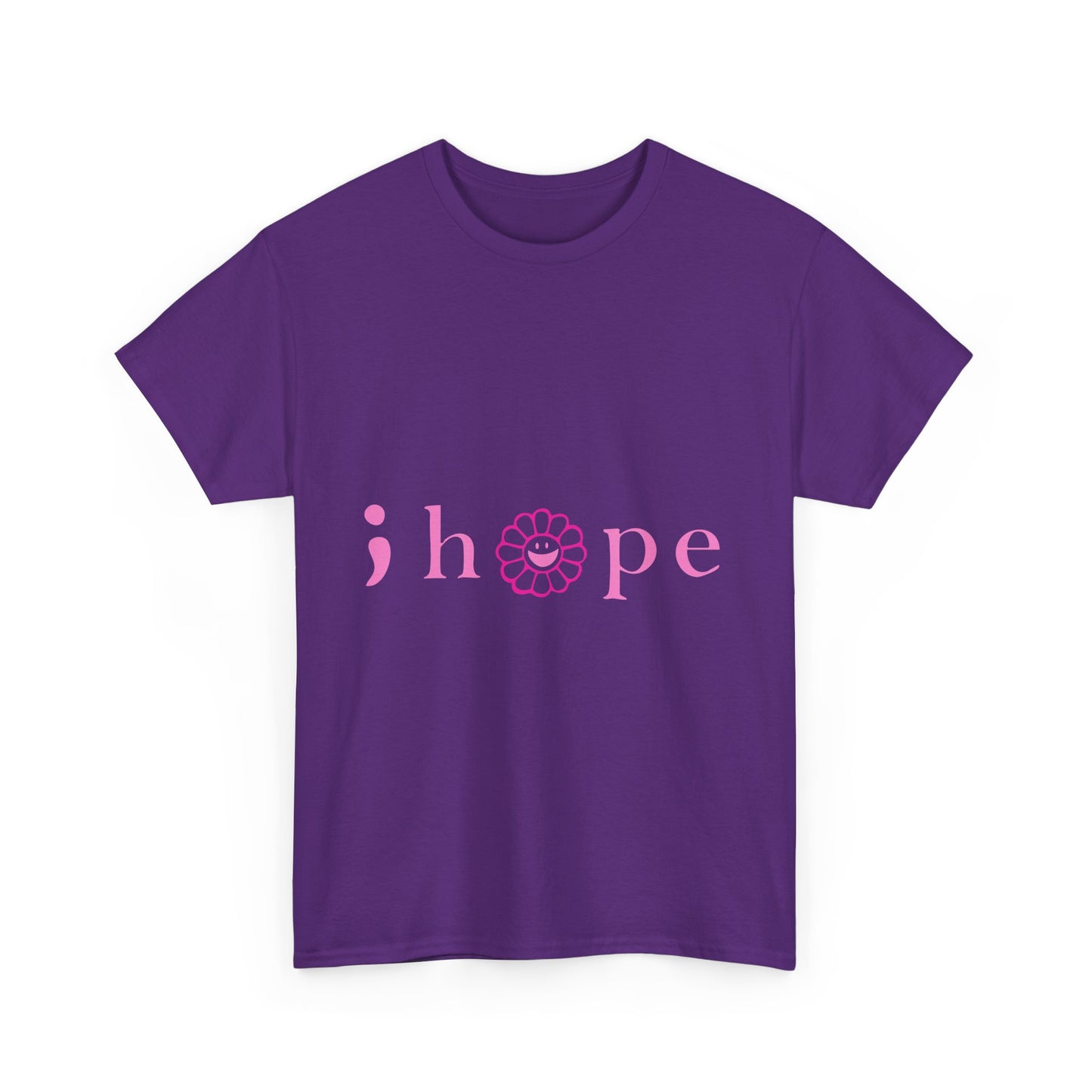 Pink Hope Smile Unisex Heavy Cotton Tee - snazzymerch