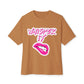 Whisper Lips Unisex Oversized Boxy Tee - snazzymerch