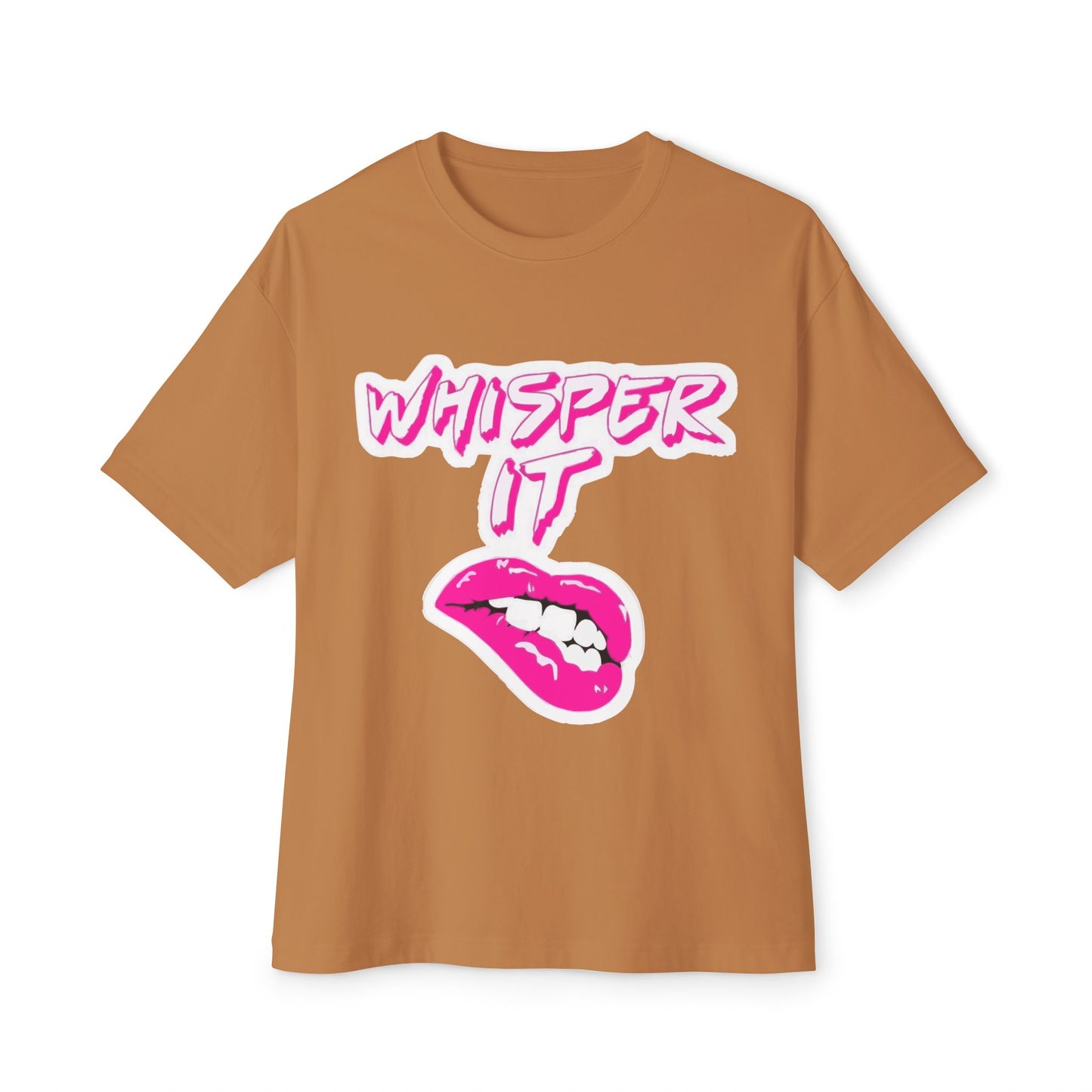 Whisper Lips Unisex Oversized Boxy Tee - snazzymerch