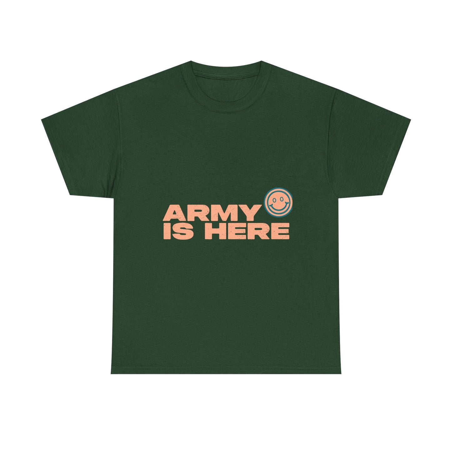 Smiley Army Vibe Unisex Heavy Cotton Tee - snazzymerch