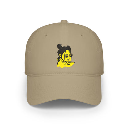 Billie Eilish Inspired Baseball Cap – Neon Mood Portrait Edition Printify