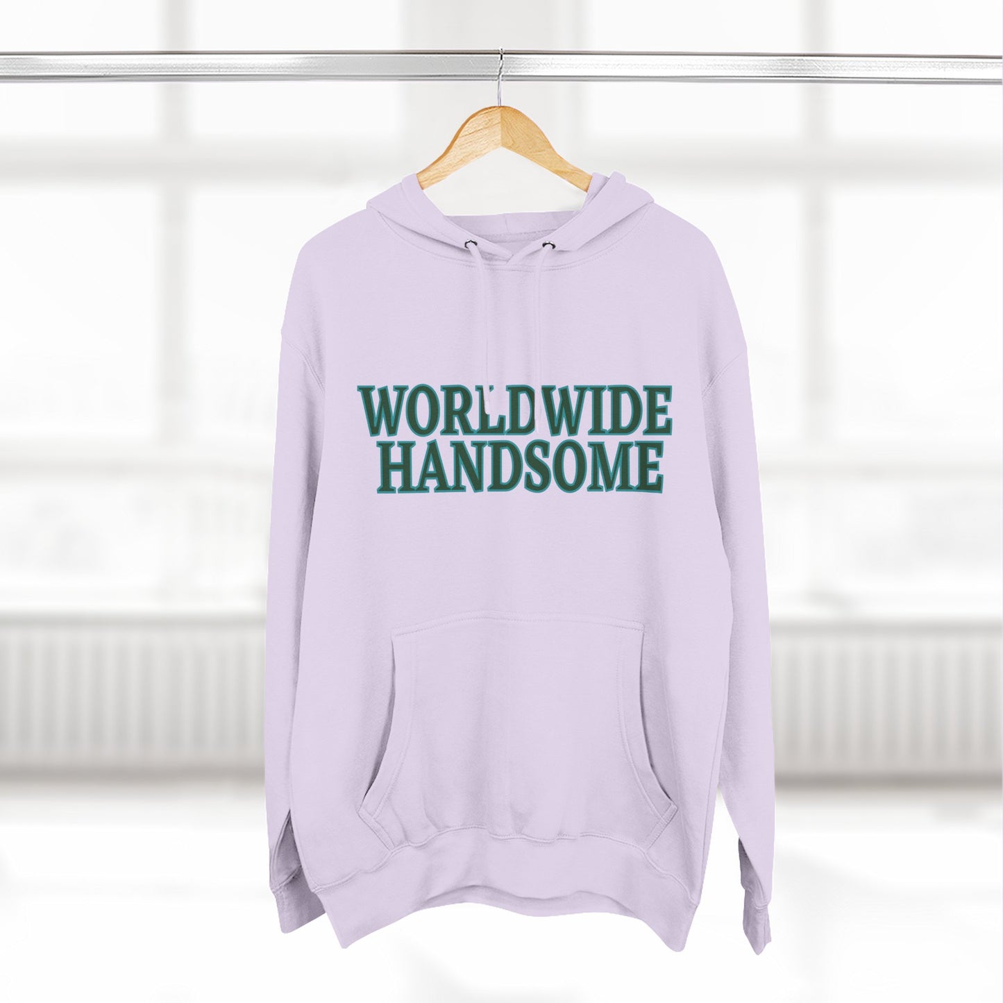 Global Handsome Typography Three-Panel Fleece Hoodie - snazzymerch
