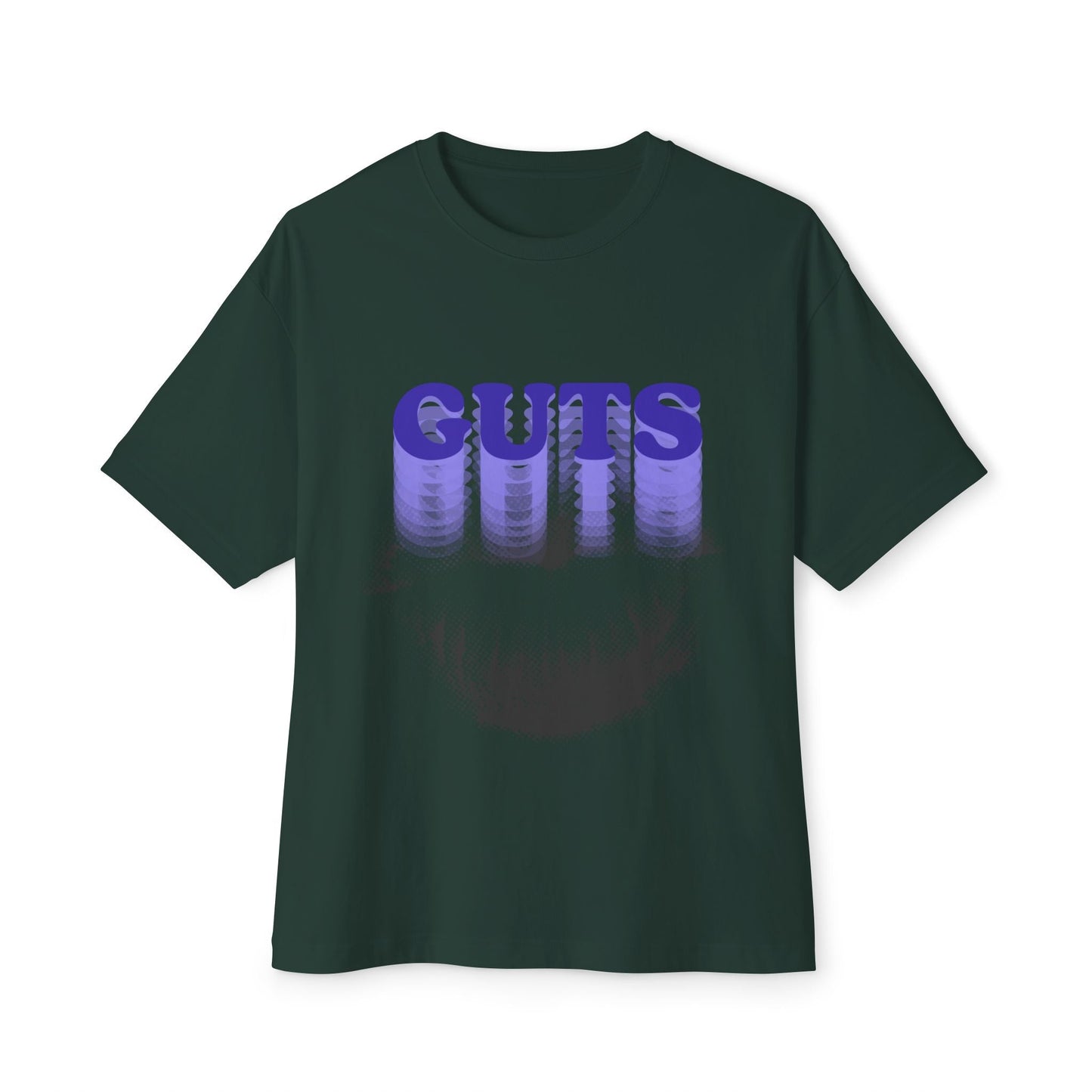 Guts Drip Effect Halftone-Oversized Tee Printify
