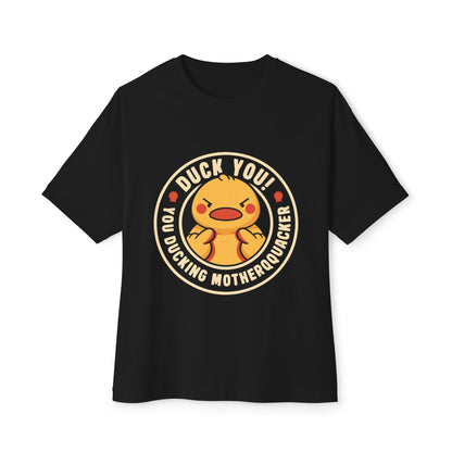 Oversized boxy Tee – Snazzy Duck Edition Printify