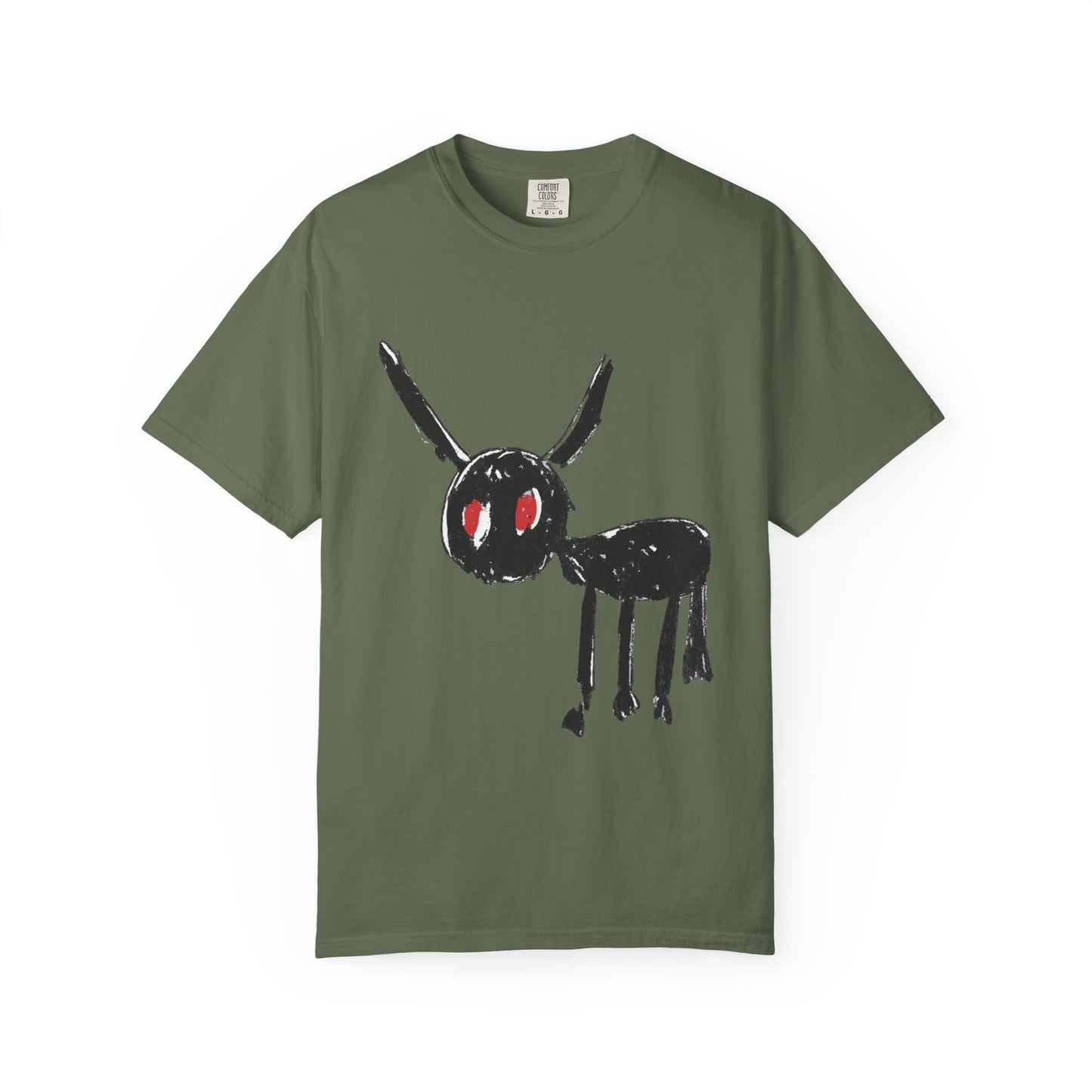 Demon Sketch Dyed Tshirt Printify