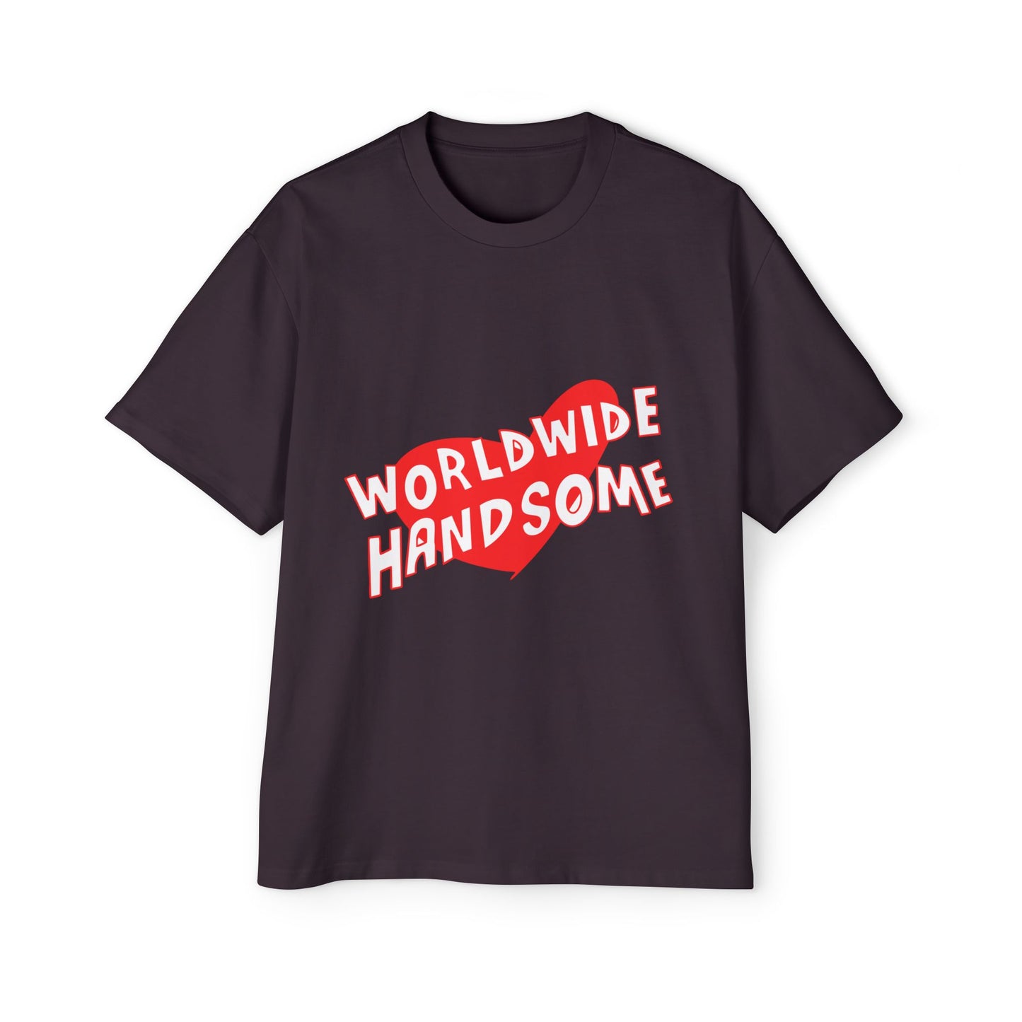 Worldwide Handsome Heart Men's Heavy Oversized Tee - snazzymerch