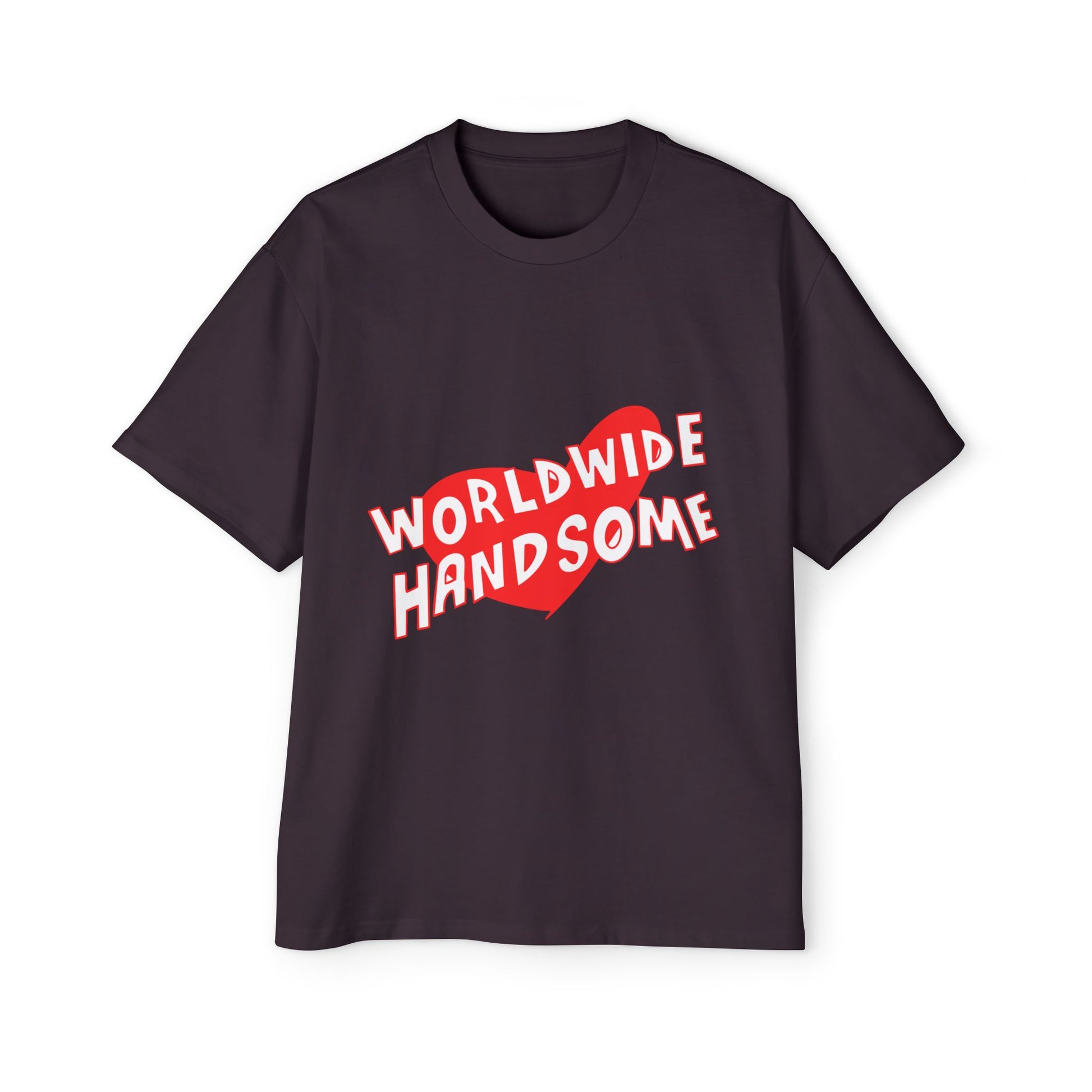 Worldwide Handsome Heart Men's Heavy Oversized Tee - snazzymerch