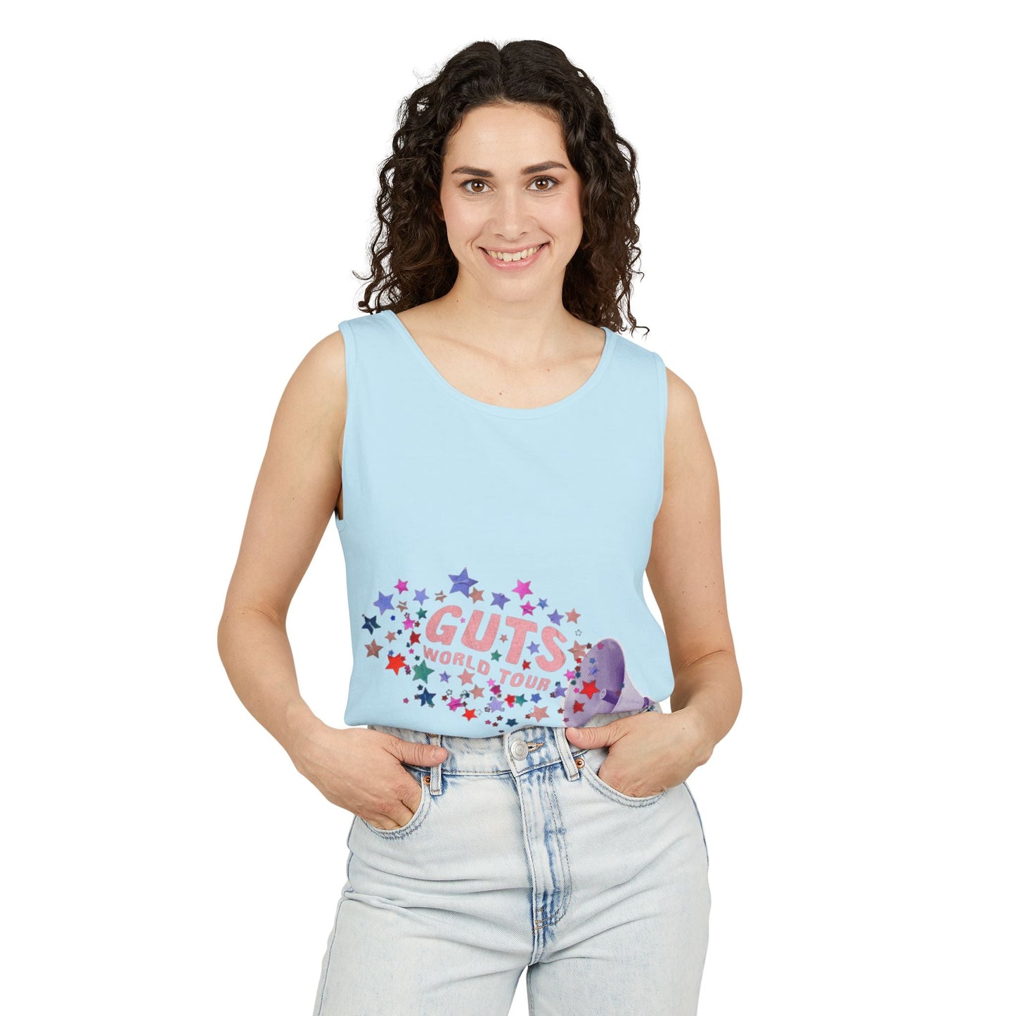 Guts World Tour Megaphone-Dyed Tank Top Printify