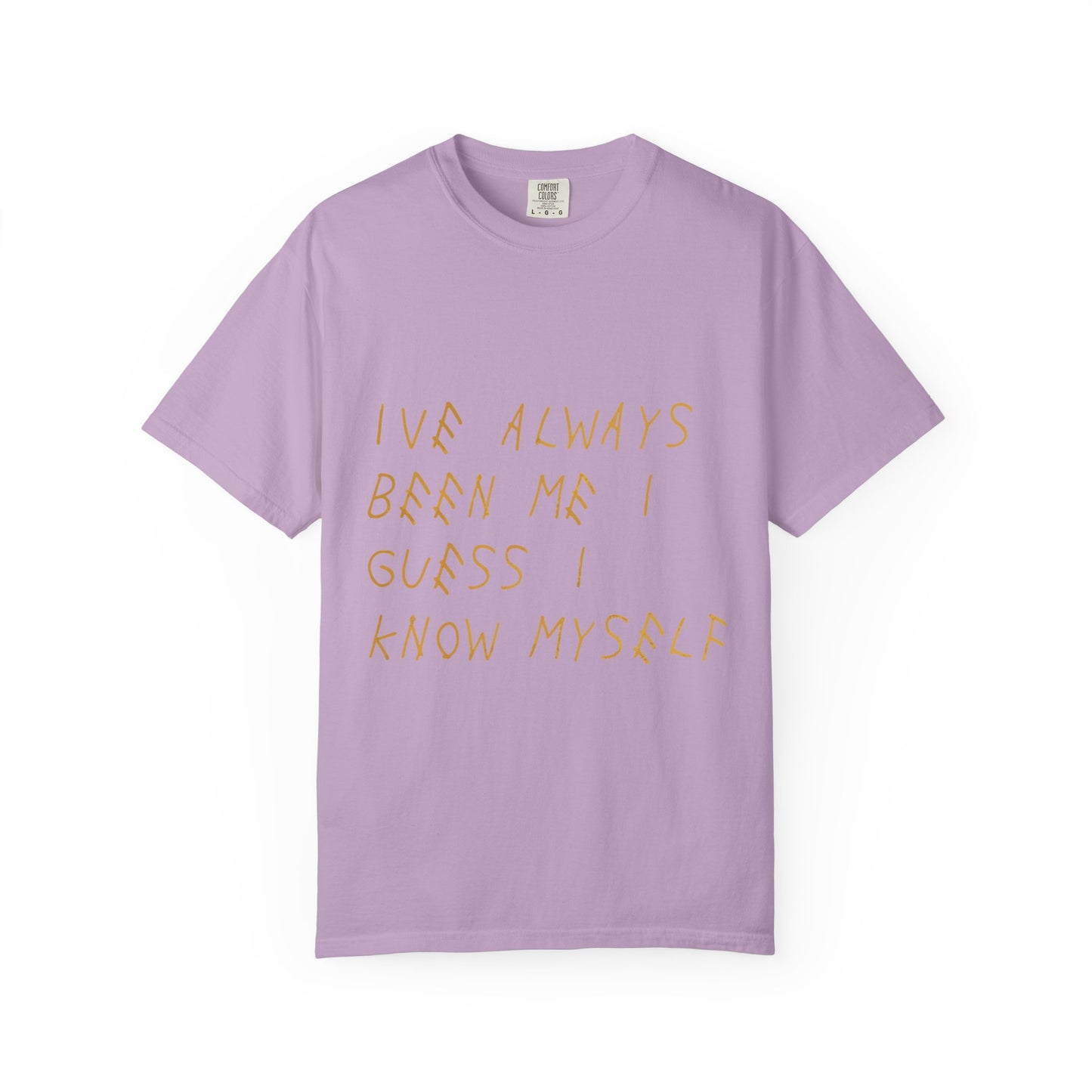 Know Myself Lyric Script Dyed Tshirt Printify