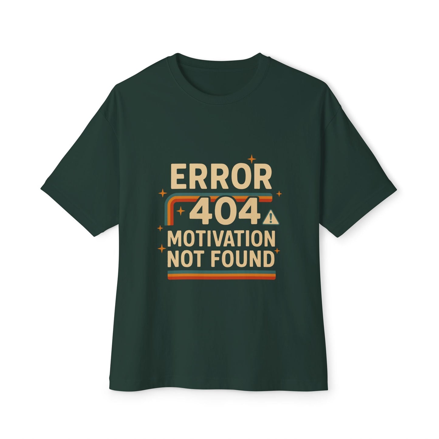 Unisex Oversized Tee – Snazzy Error 404 Edition Printify