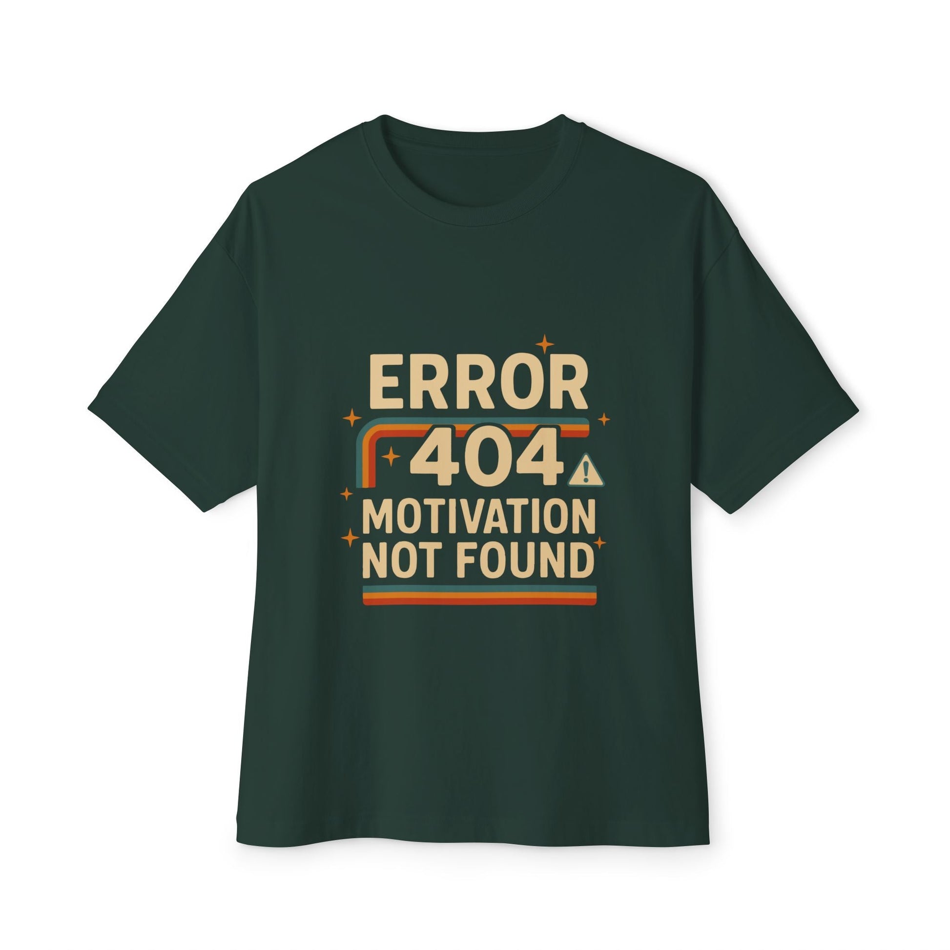 Unisex Oversized Tee – Snazzy Error 404 Edition Printify