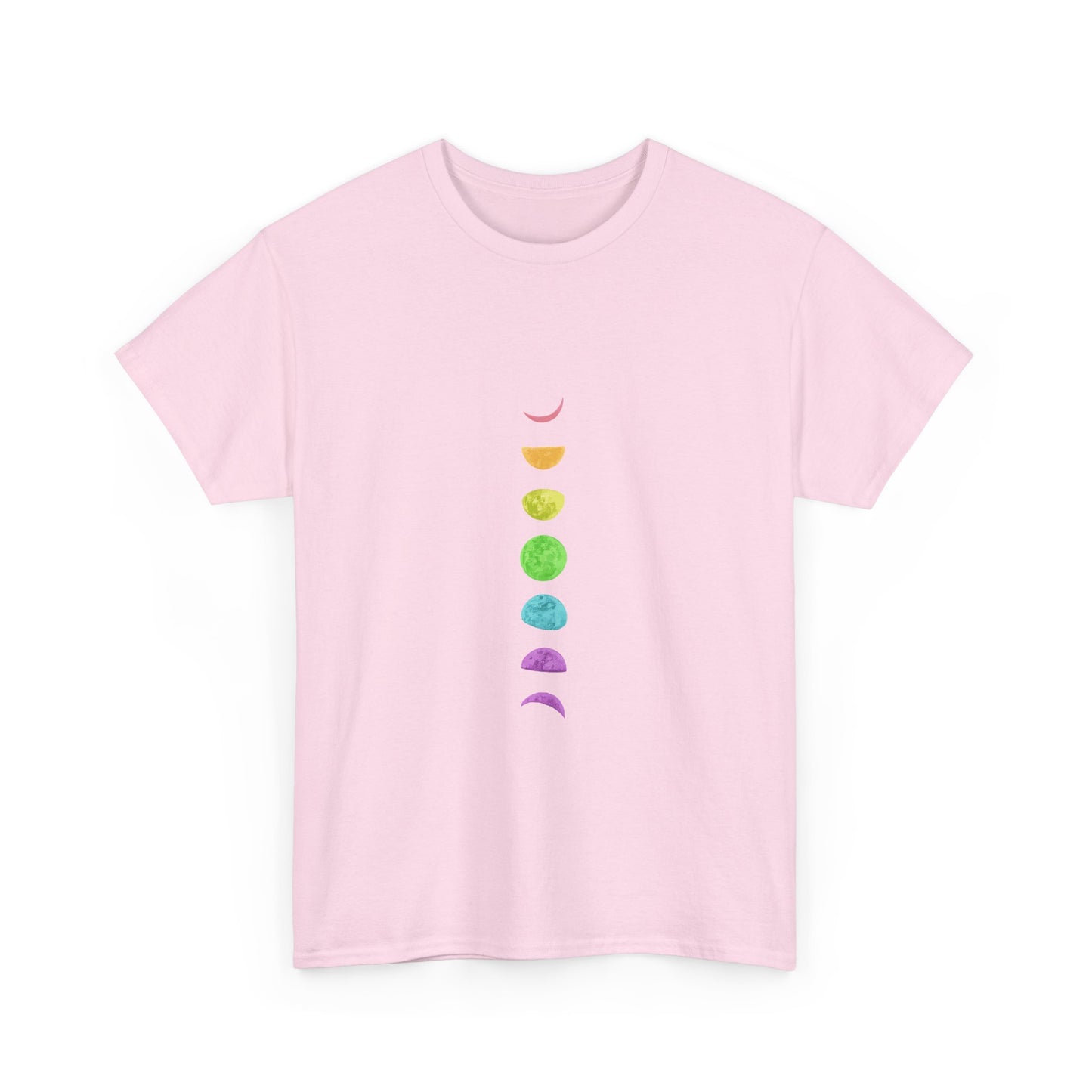 Rainbow Lunar Phases Unisex Cotton Tee Printify