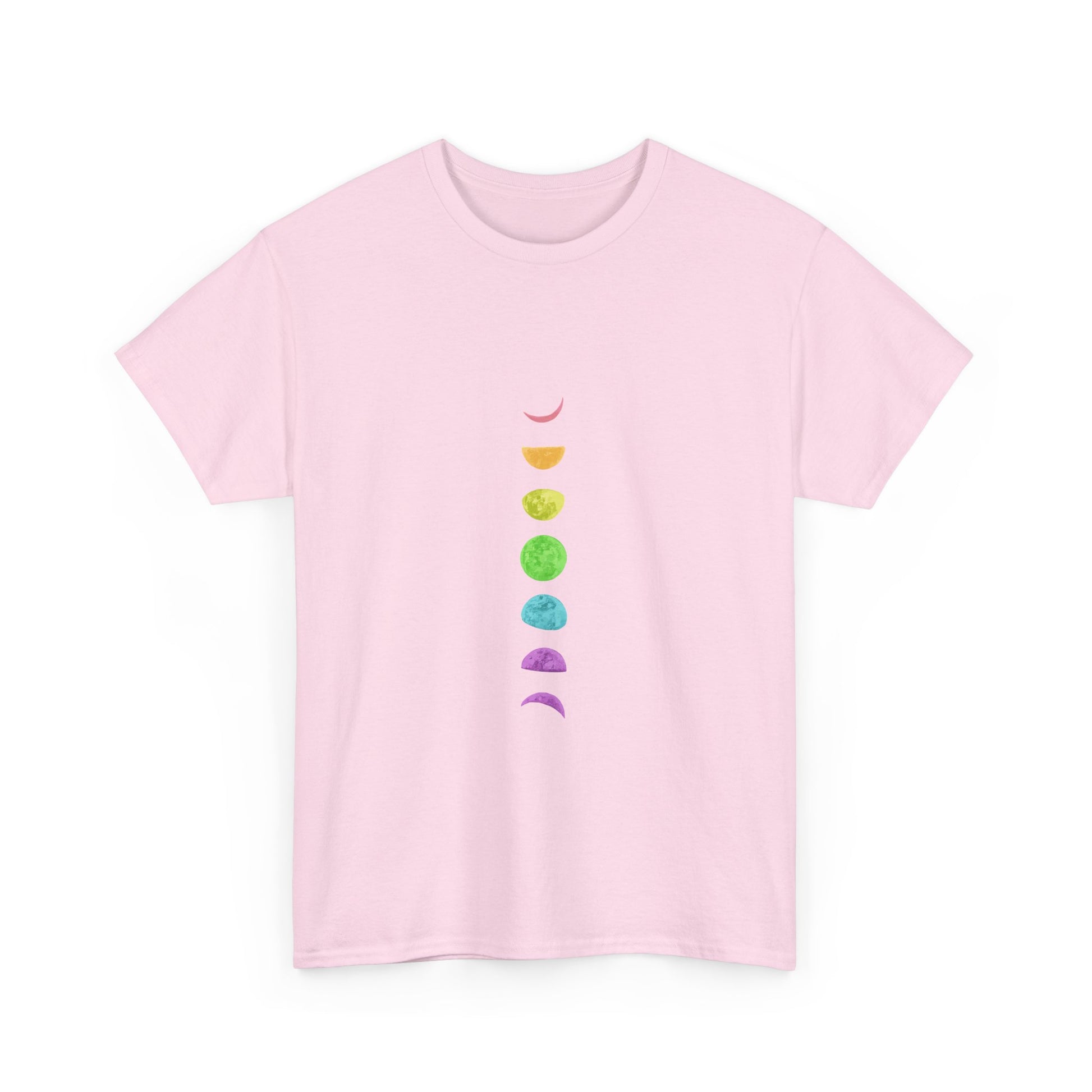 Rainbow Lunar Phases Unisex Cotton Tee Printify