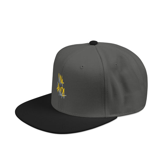Golden Brush Script Snapback cap Printify