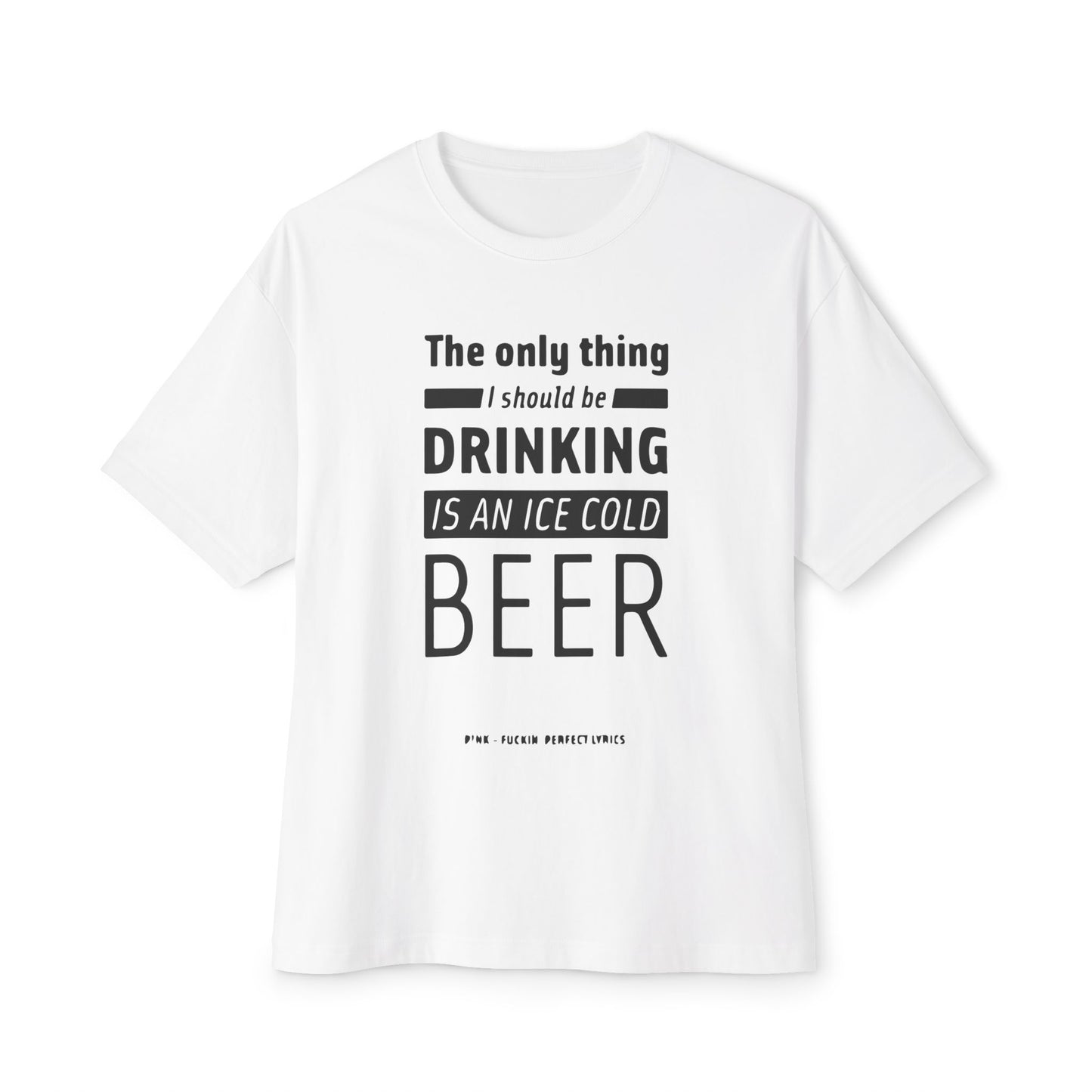 Pop Art Lips & Text Unisex Oversized Boxy Tee - snazzymerch