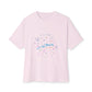 Neon Space Doodles Unisex Oversized Boxy Tee Printify