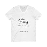 Black & Red Icon Unisex Jersey Short Sleeve V-Neck Tee - snazzymerch