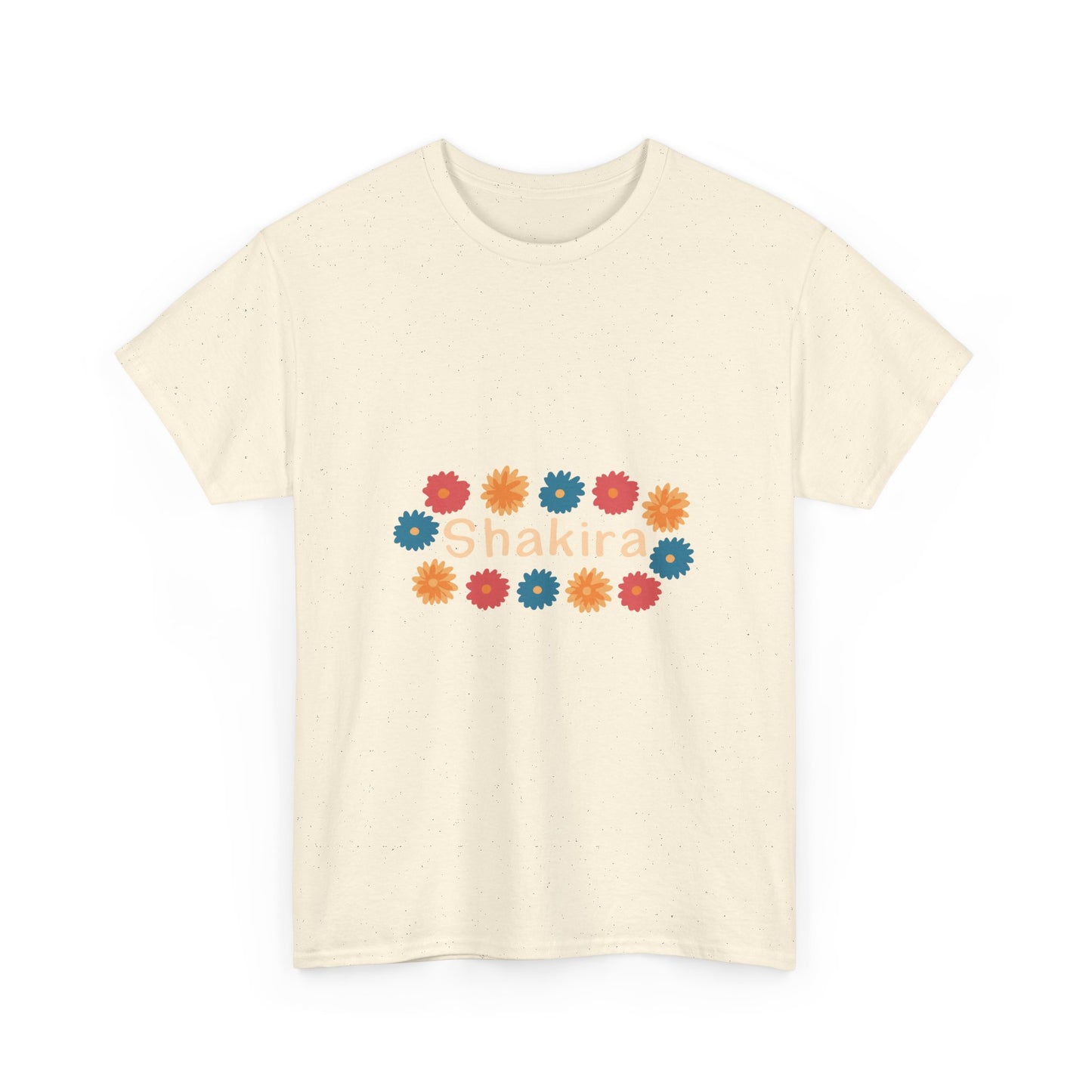 Retro Floral Groove Unisex Heavy cotton tee Printify