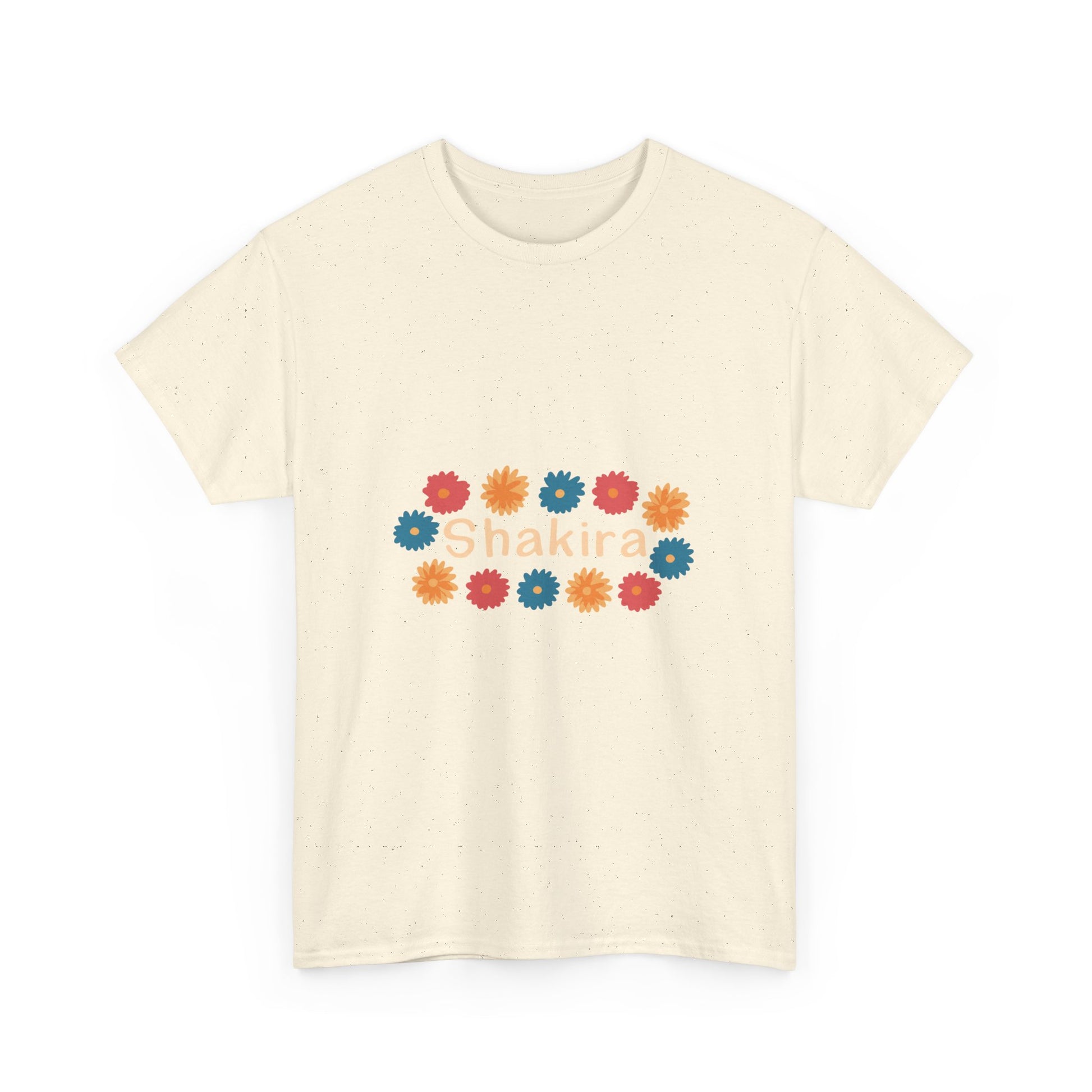 Retro Floral Groove Unisex Heavy cotton tee Printify