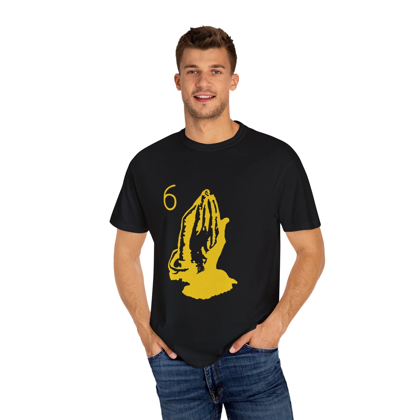 6 God Prayer Hands Dyed Tshirt Printify