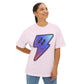 Smiley Charge Pop Unisex Oversized Boxy tee Printify
