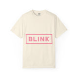 Minimal BLINK Logo – Dyed T-shirt Printify