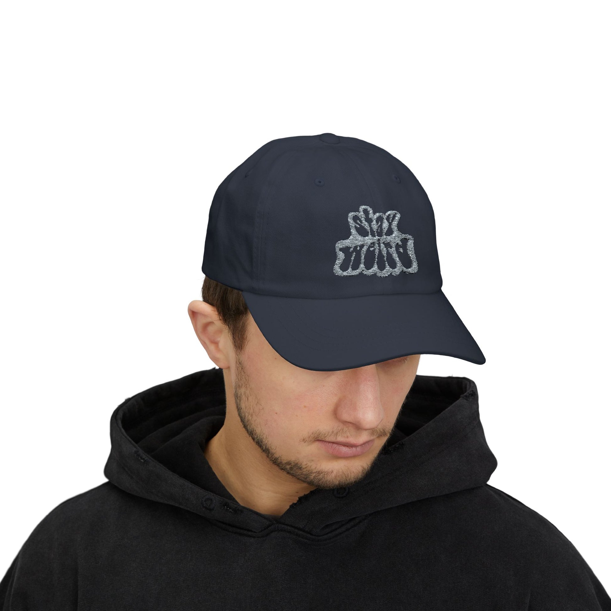 Retro Pink “Stay Weird” Typography Classic Dad Cap - snazzymerch