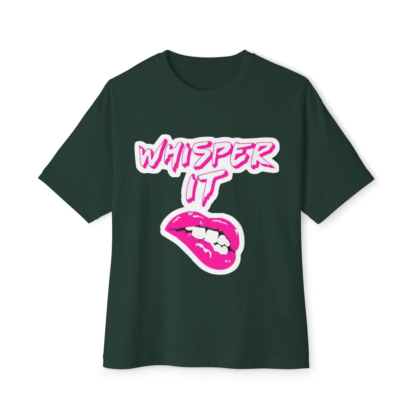 Whisper Lips Unisex Oversized Boxy Tee - snazzymerch