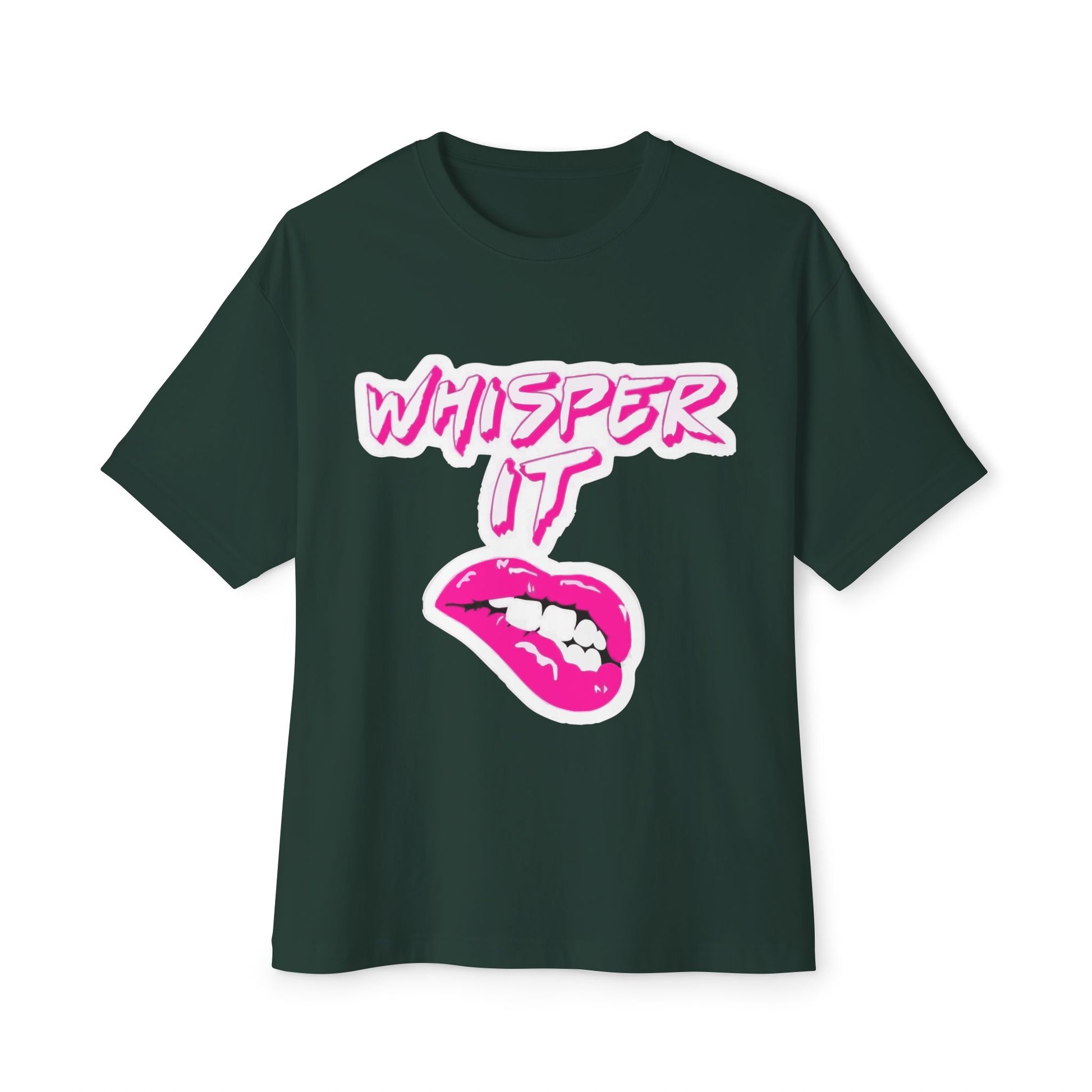 Whisper Lips Unisex Oversized Boxy Tee - snazzymerch