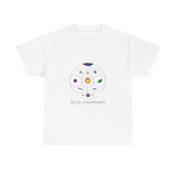 Colorful Planetary Orbit Diagram Unisex Cotton Tee Printify