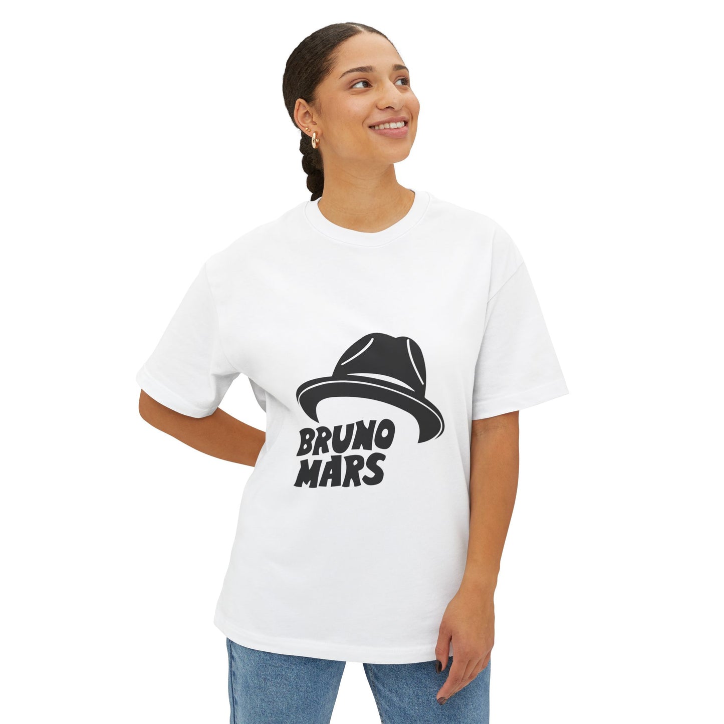 Top Hat Vibe Graphic Unisex Oversized Boxy Tee Printify