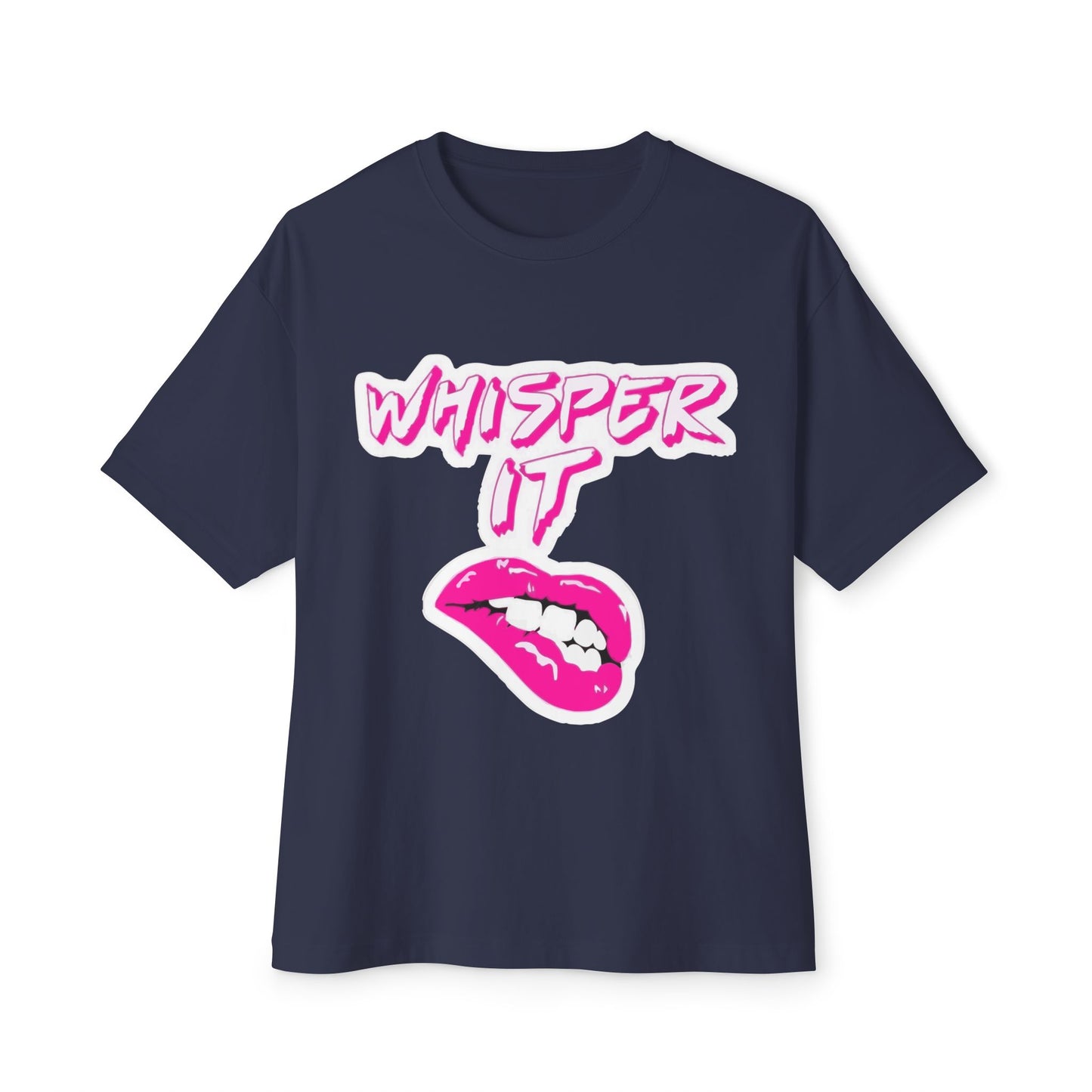 Whisper Lips Unisex Oversized Boxy Tee - snazzymerch