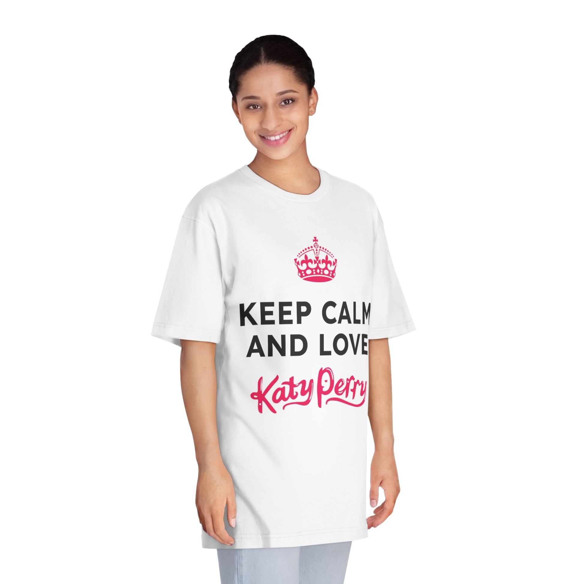 Crown over Katy Perry Signature” - Unisex Classic Crewneck T-shirt Printify