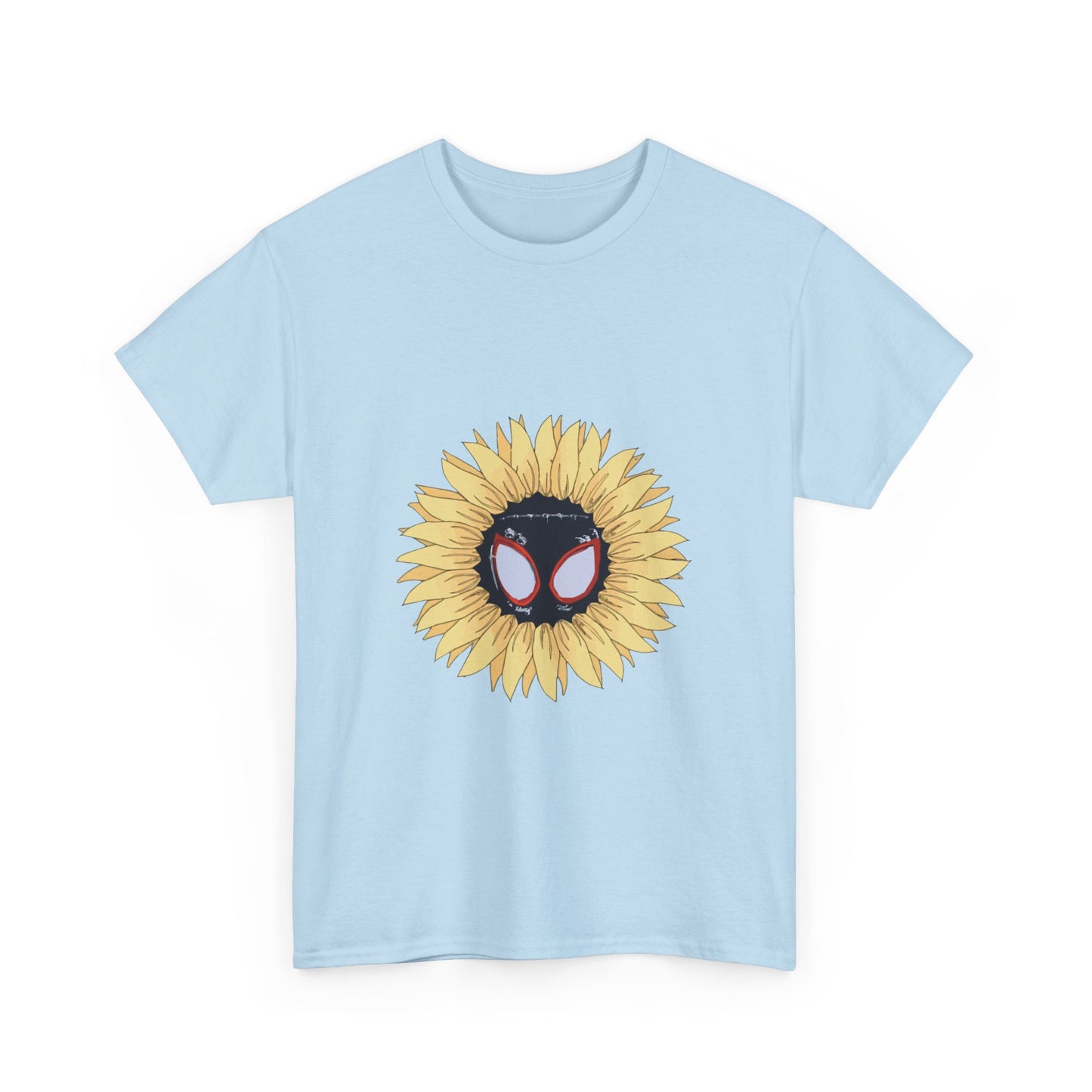 Sunflower Mask Illustration Unisex Heavy cotton Tee Printify