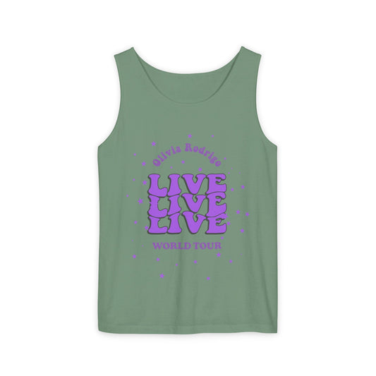 Olivia Rodrigo Live World Tour-Dyed Tank Top Printify